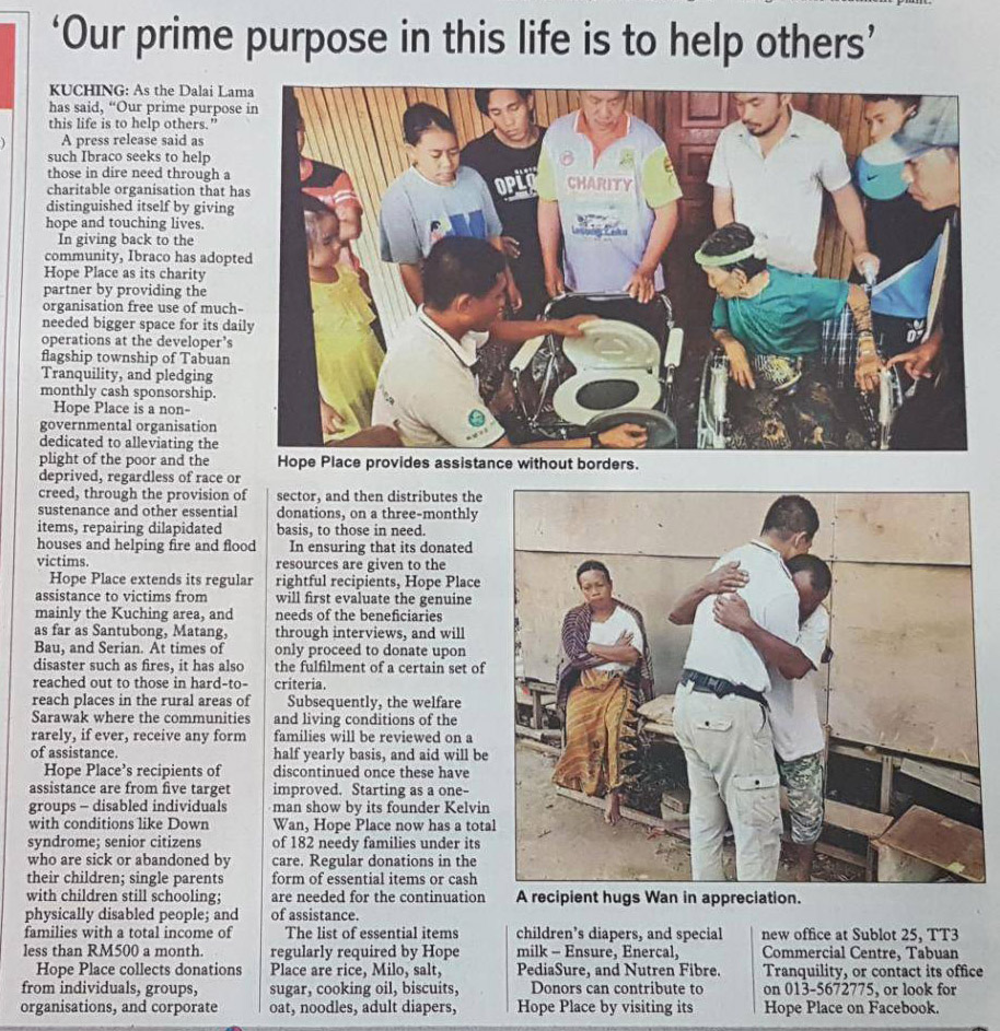 Hope Place, as Ibraco’s new charity partner